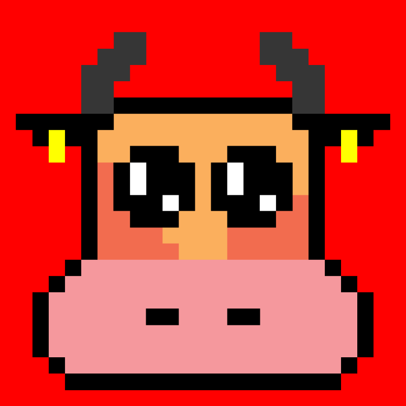 pixel cow #13