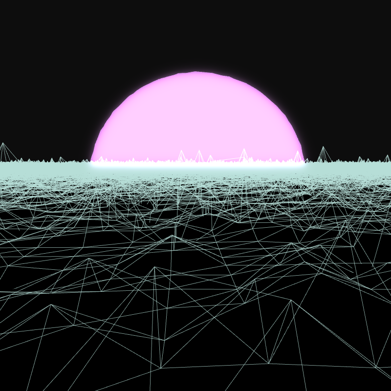 Generative Retrowave Field #144