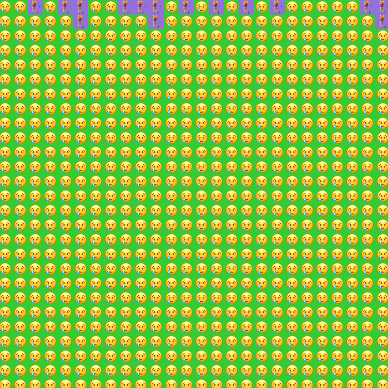 Elementary Cellular Emoji Automata #142