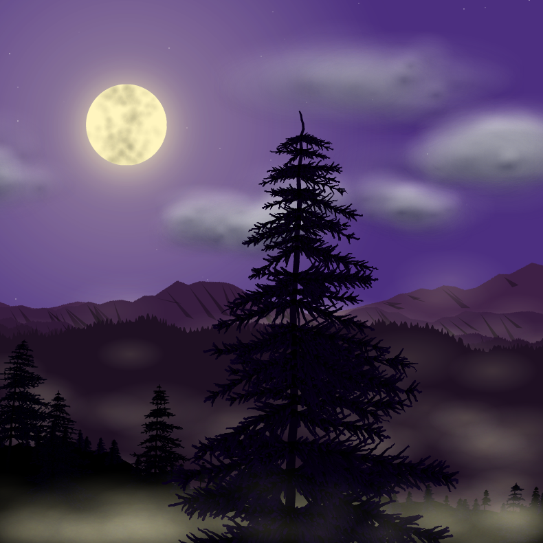 Moonlit Mountains #19