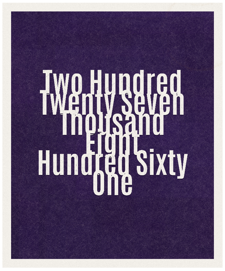 Count #227861