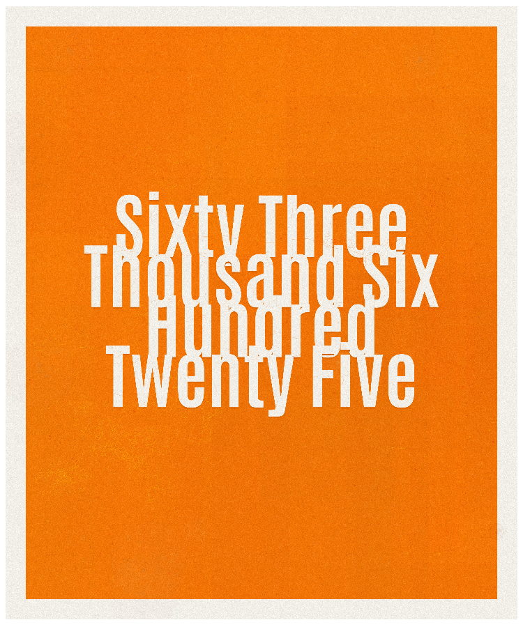 Count #63625