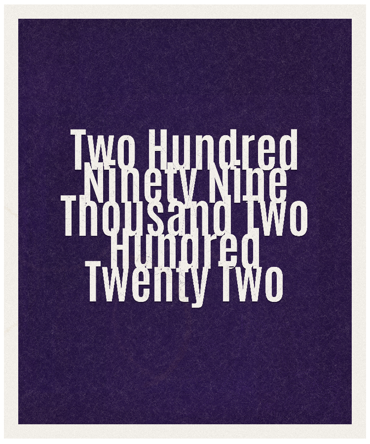 Count #299222