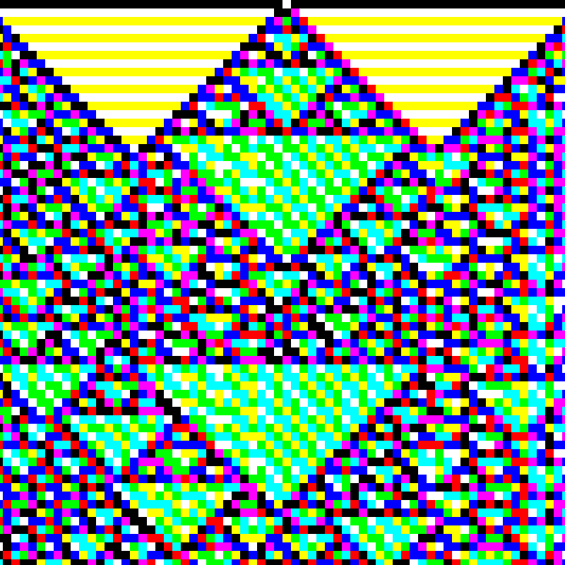 RGB Elementary Cellular Automaton #313