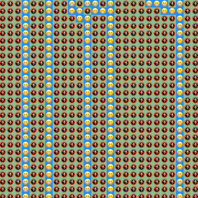 Elementary Cellular Emoji Automata #463