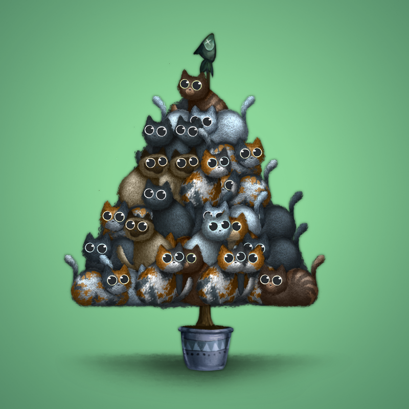 Fluffy Christmas Tree #34