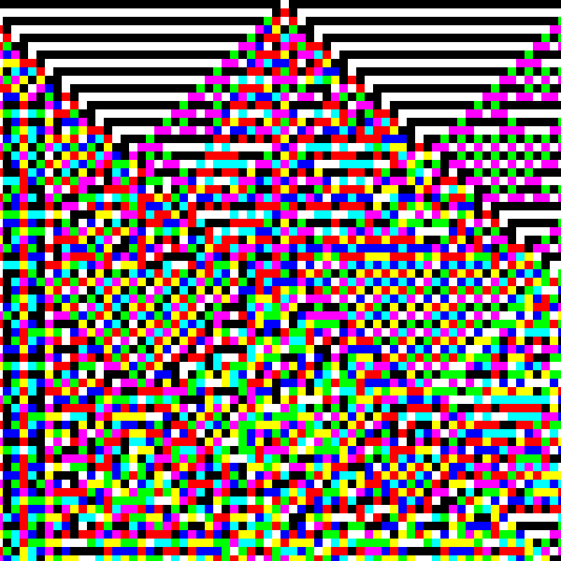 RGB Elementary Cellular Automaton #800