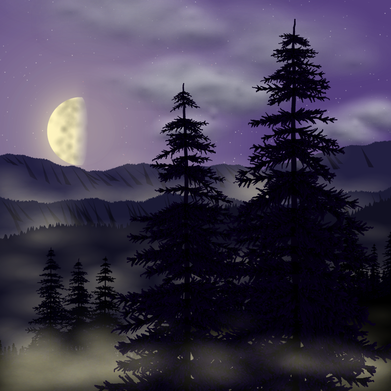 Moonlit Mountains #84