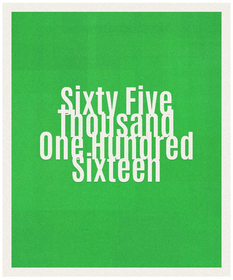 Count #65116