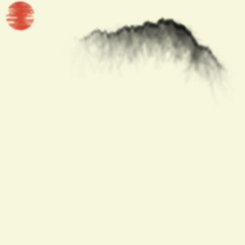 Sumi-E Mountains & Bamboo #21