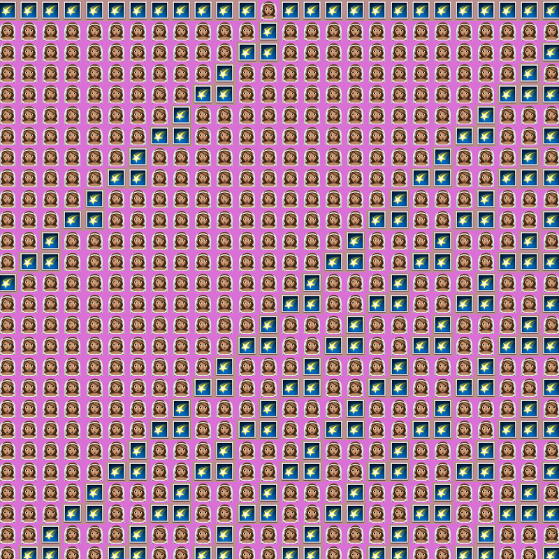 Elementary Cellular Emoji Automata #109