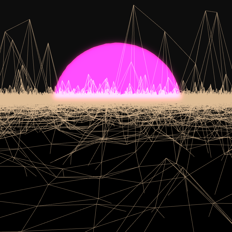 Generative Retrowave Field #109