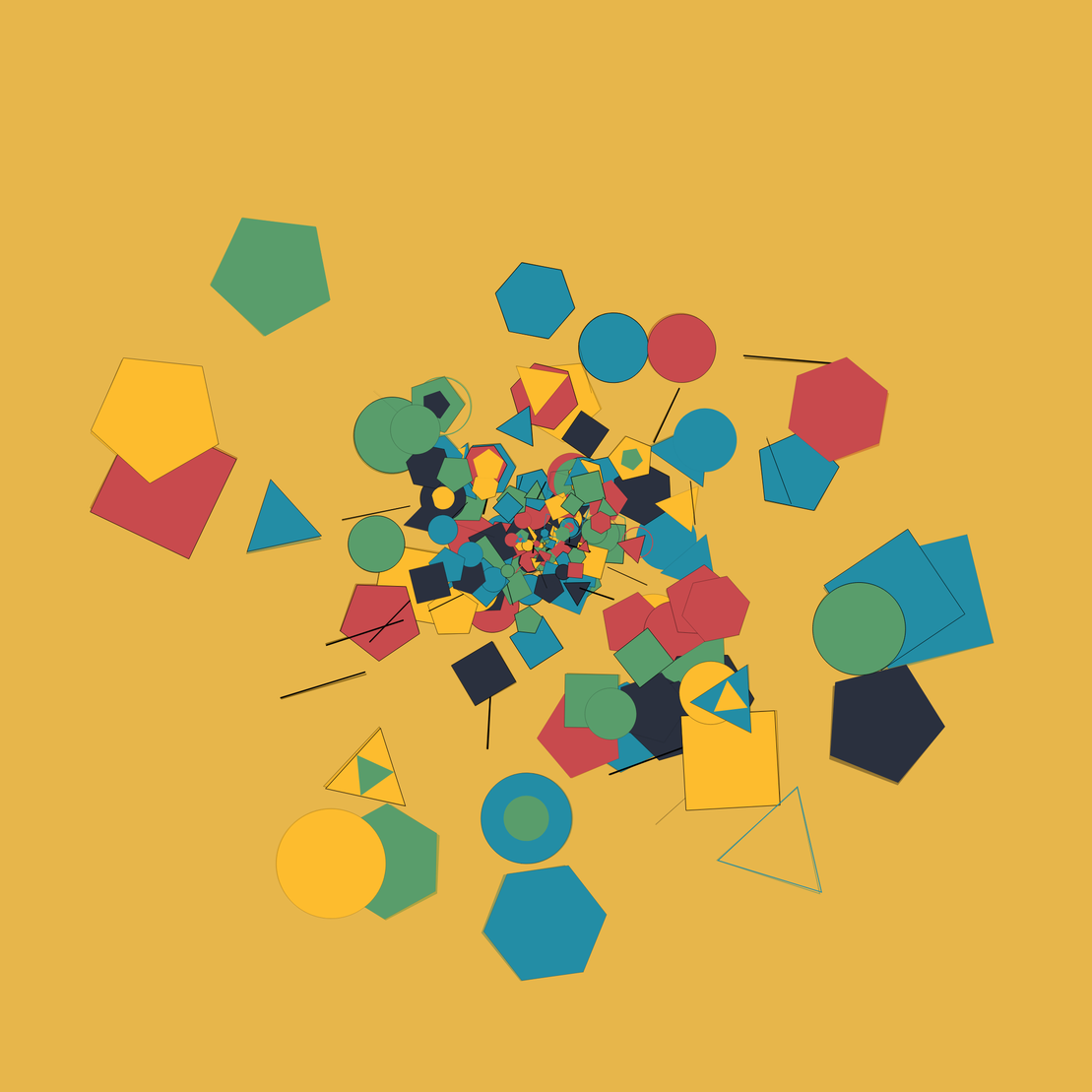 Chaotic Colored Shapes #3