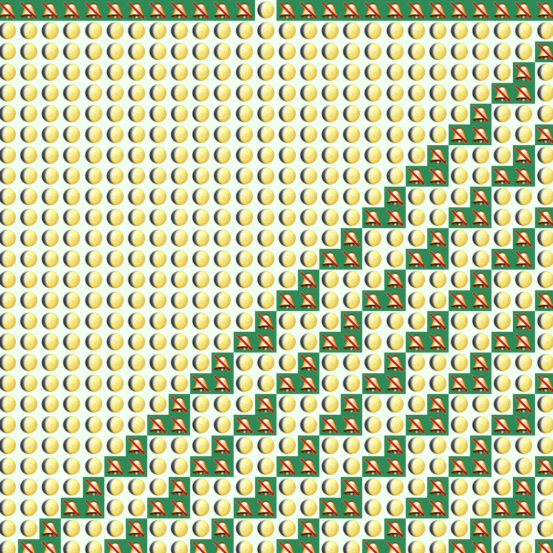 Elementary Cellular Emoji Automata #801