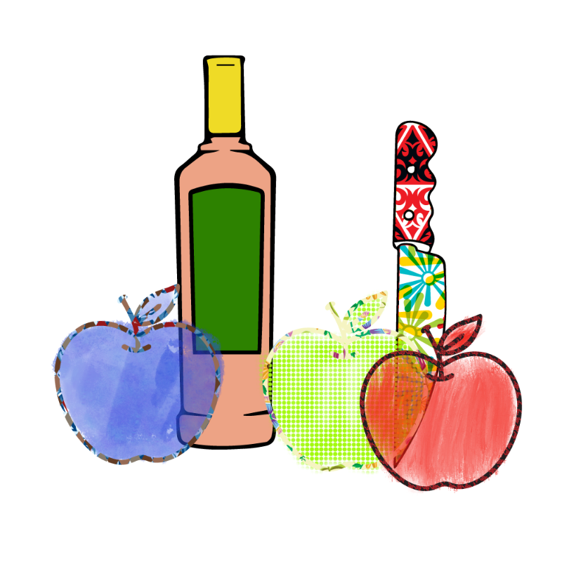 bottle and apples #147