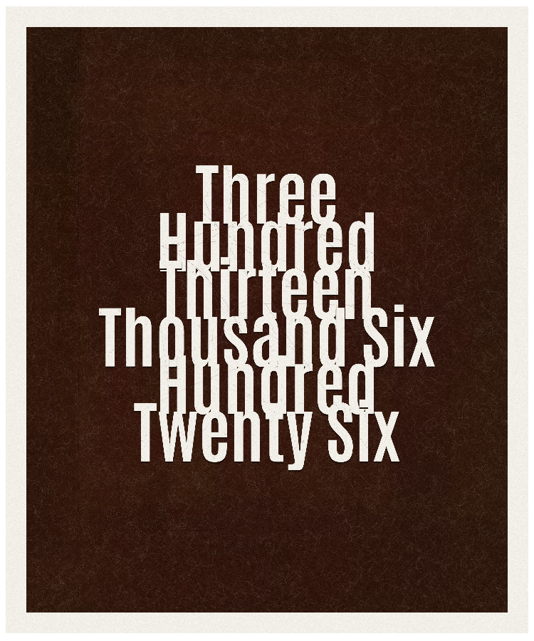 Count #313626