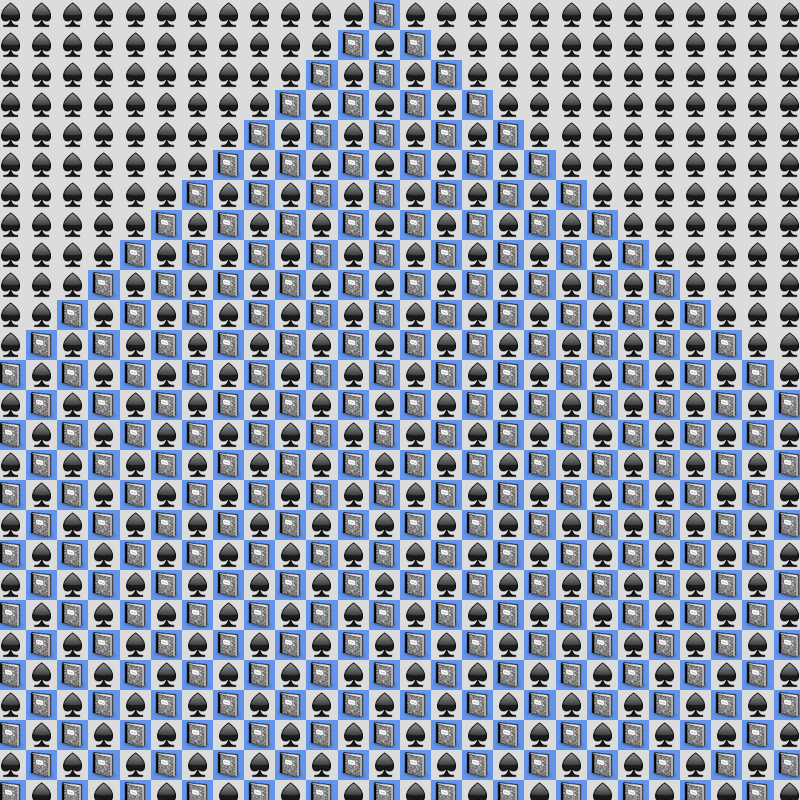 Elementary Cellular Emoji Automata #106