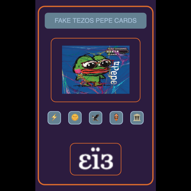 Fake Tezos Pepe Cards #1