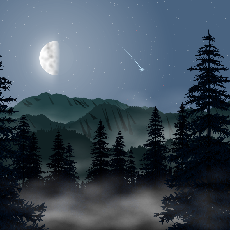 Moonlit Mountains #15