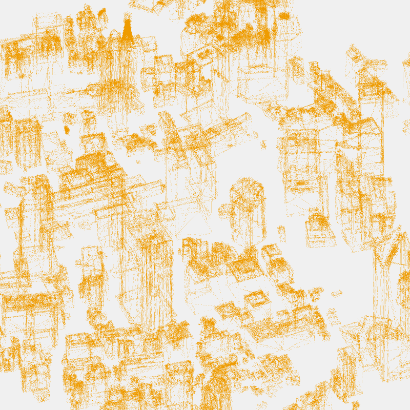 Algorithmic Drawing: Minato City Tokyo #65