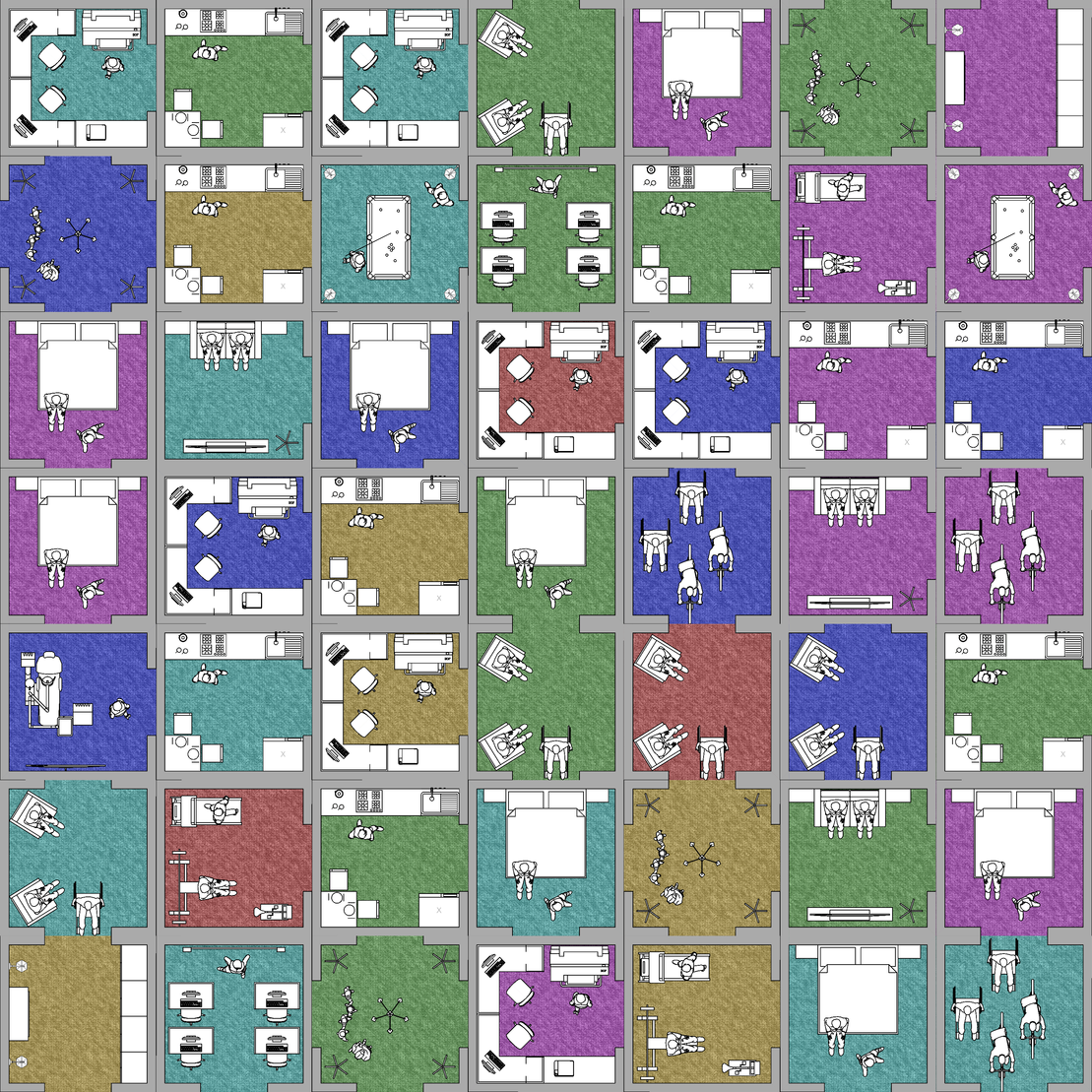 Harlequin block building #21