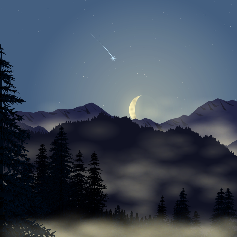 Moonlit Mountains #71