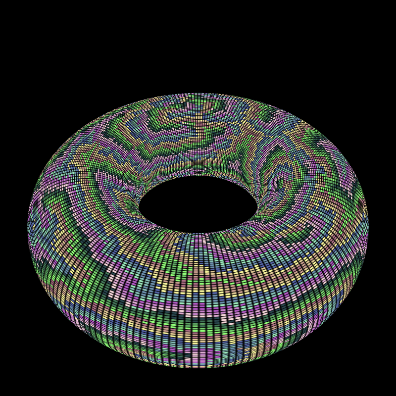 Reaction Diffusion on a Torus #29