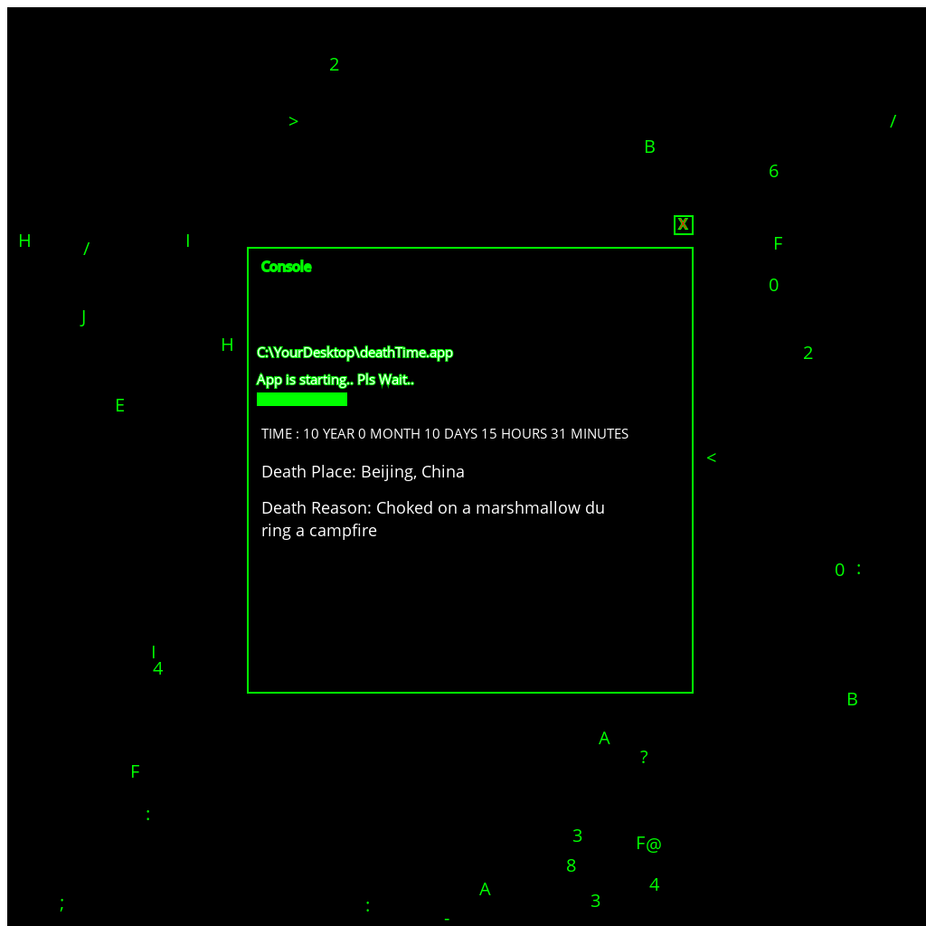 Death Time Console App