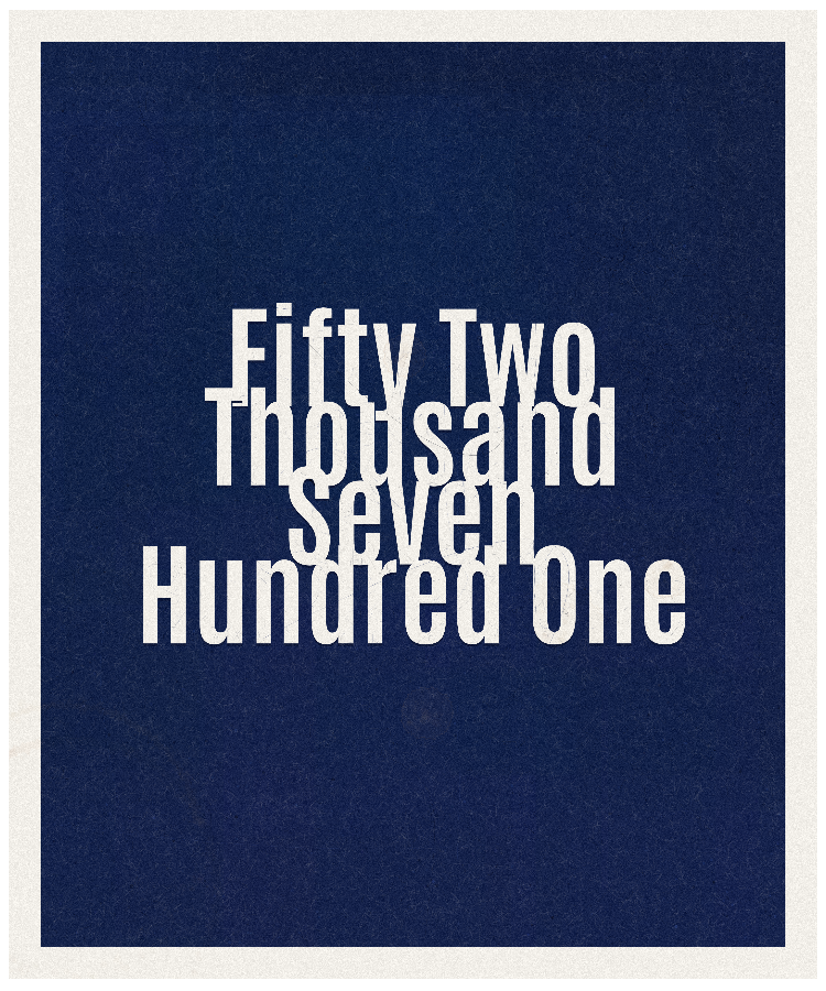 Count #52701