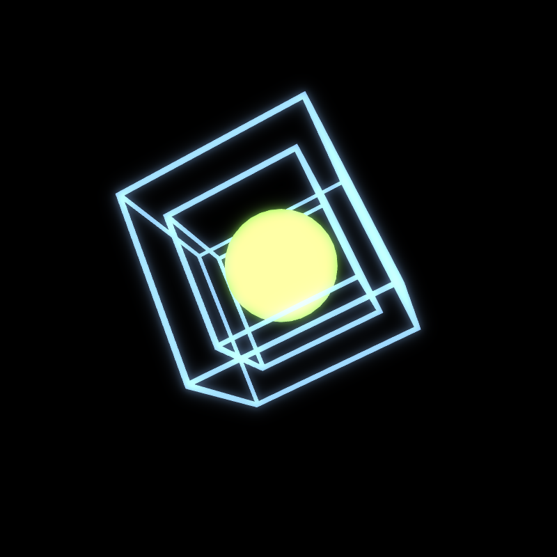 Generative Animation : Two Cube and Sphere #17