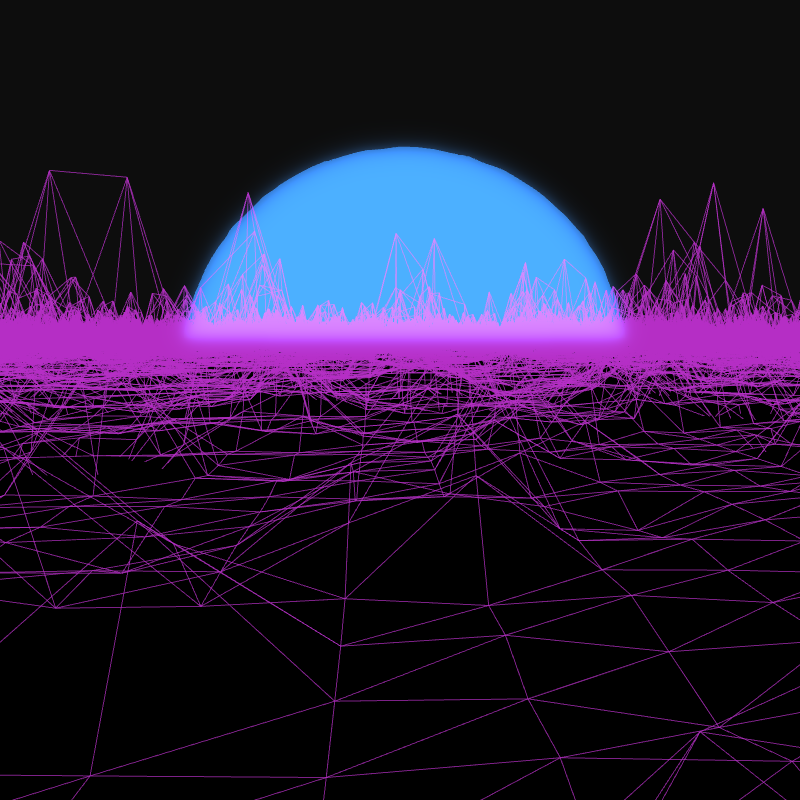 Generative Retrowave Field #117