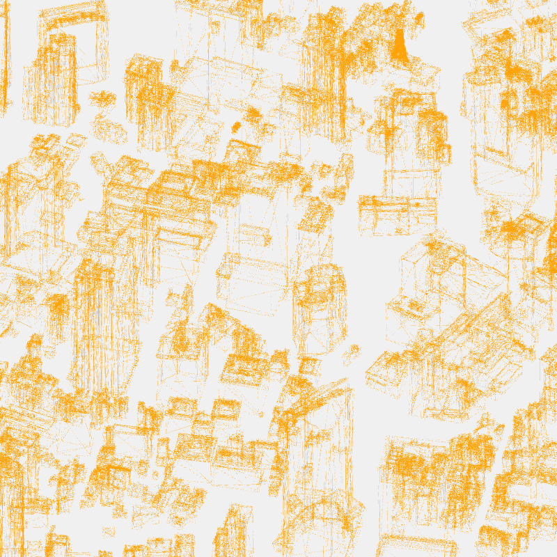 Algorithmic Drawing: Minato City Tokyo #2