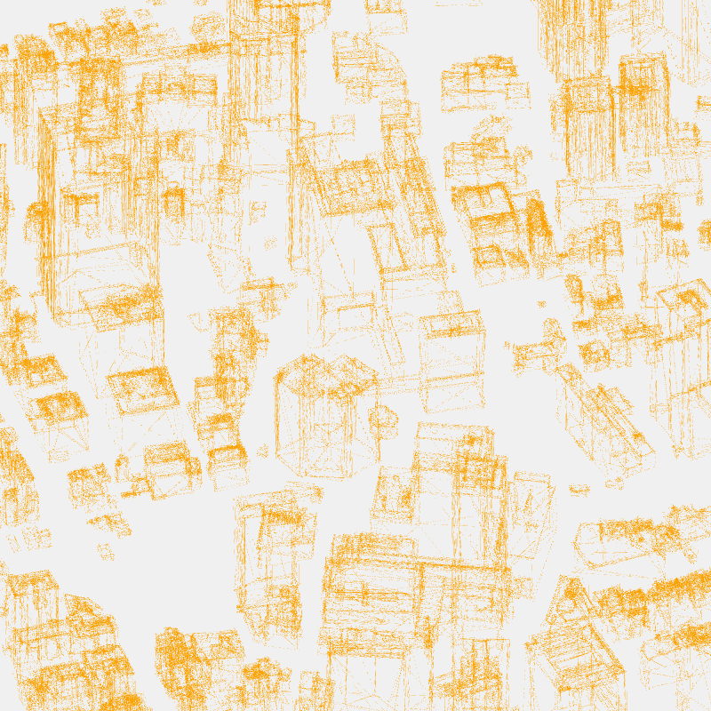 Algorithmic Drawing: Minato City Tokyo #98