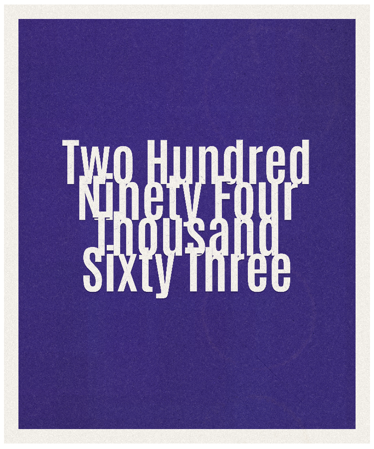 Count #294063