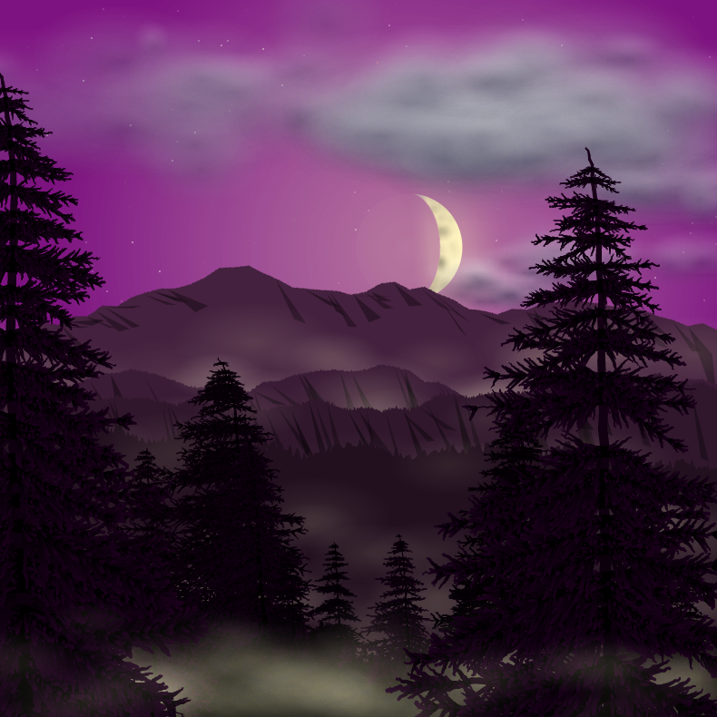 Moonlit Mountains #77