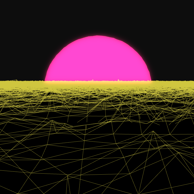 Generative Retrowave Field #60