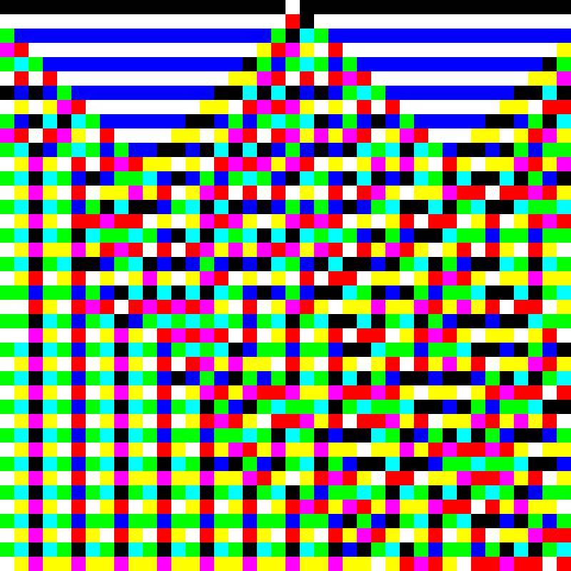 RGB Elementary Cellular Automaton #378