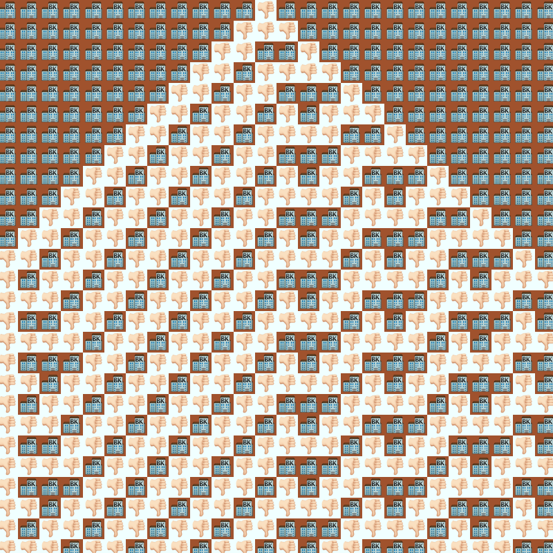 Elementary Cellular Emoji Automata #182