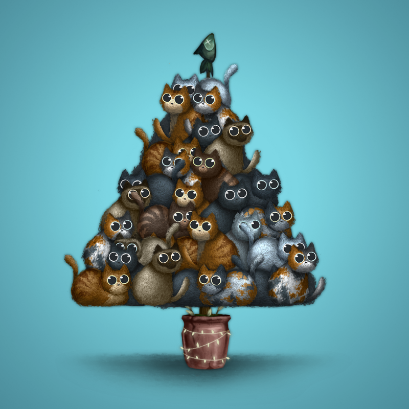 Fluffy Christmas Tree #4