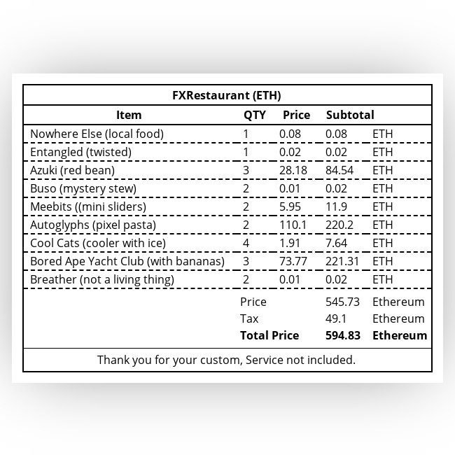 fxRestaurant (ETH) #3