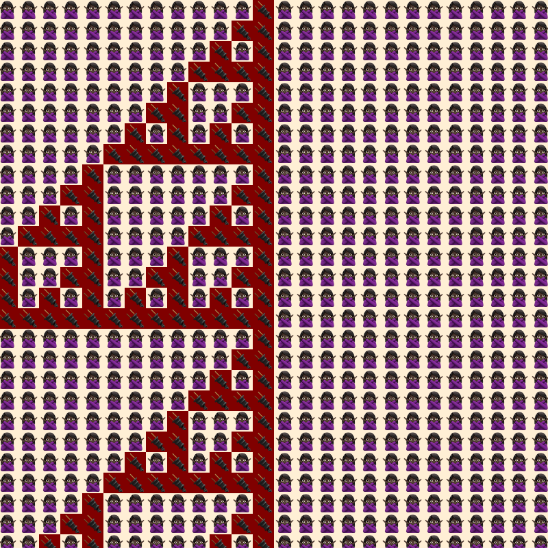 Elementary Cellular Emoji Automata #529