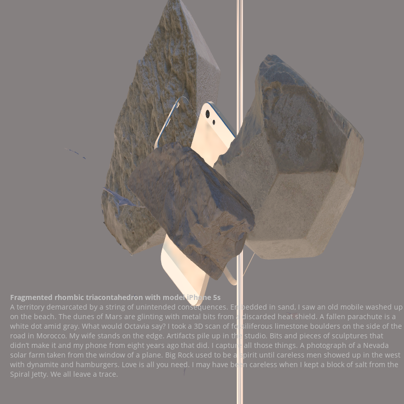 Fragmented triacontahedron with iPhone 5s #99