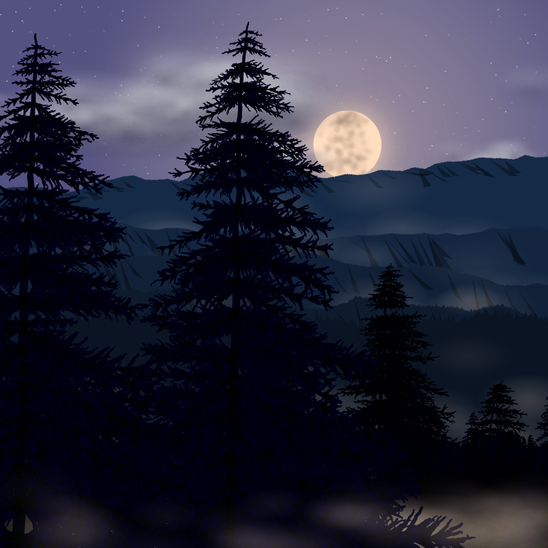 Moonlit Mountains #13