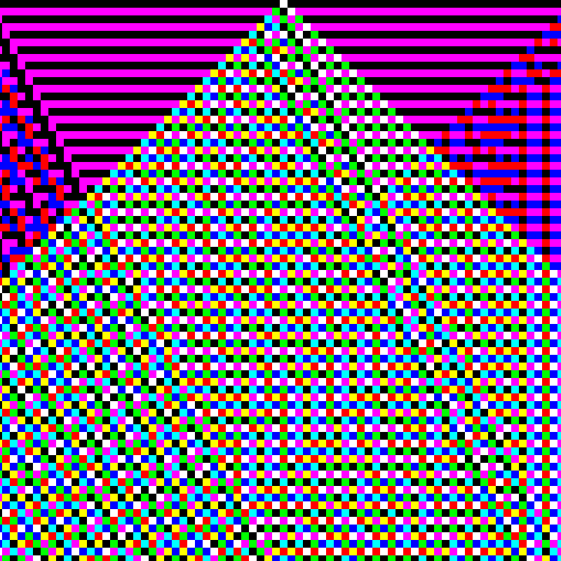 RGB Elementary Cellular Automaton #968