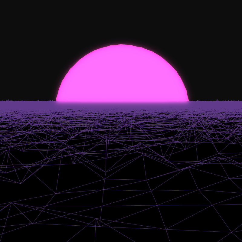 Generative Retrowave Field #134