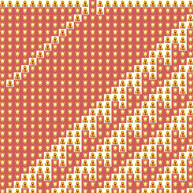 Elementary Cellular Emoji Automata #605