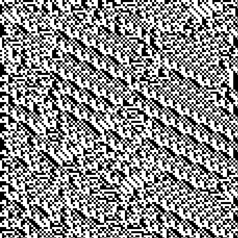 Colored Elementary Cellular Automaton #173