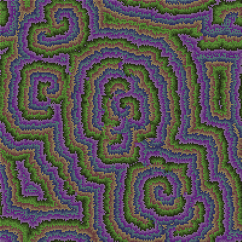 Reaction Diffusion Cellular Automata #30