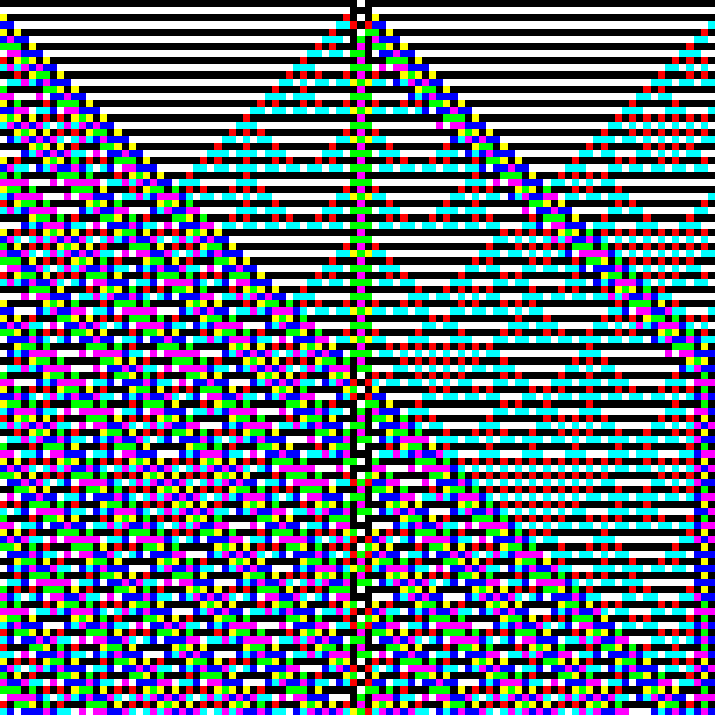 RGB Elementary Cellular Automaton #470