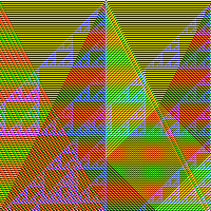 RGB Elementary Cellular Automaton #342